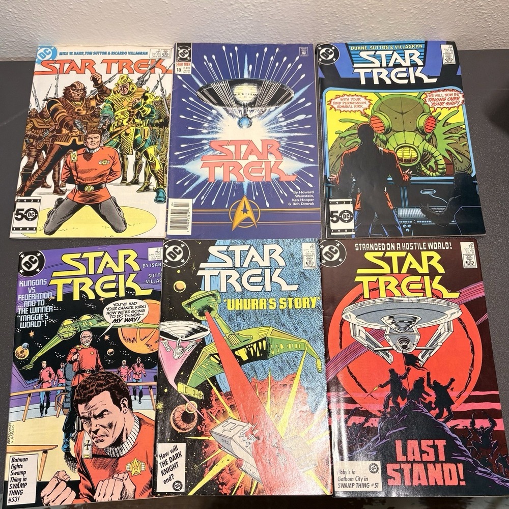 Vintage Star Trek DC comics Books 1986 ,85,91 Lot Of 6